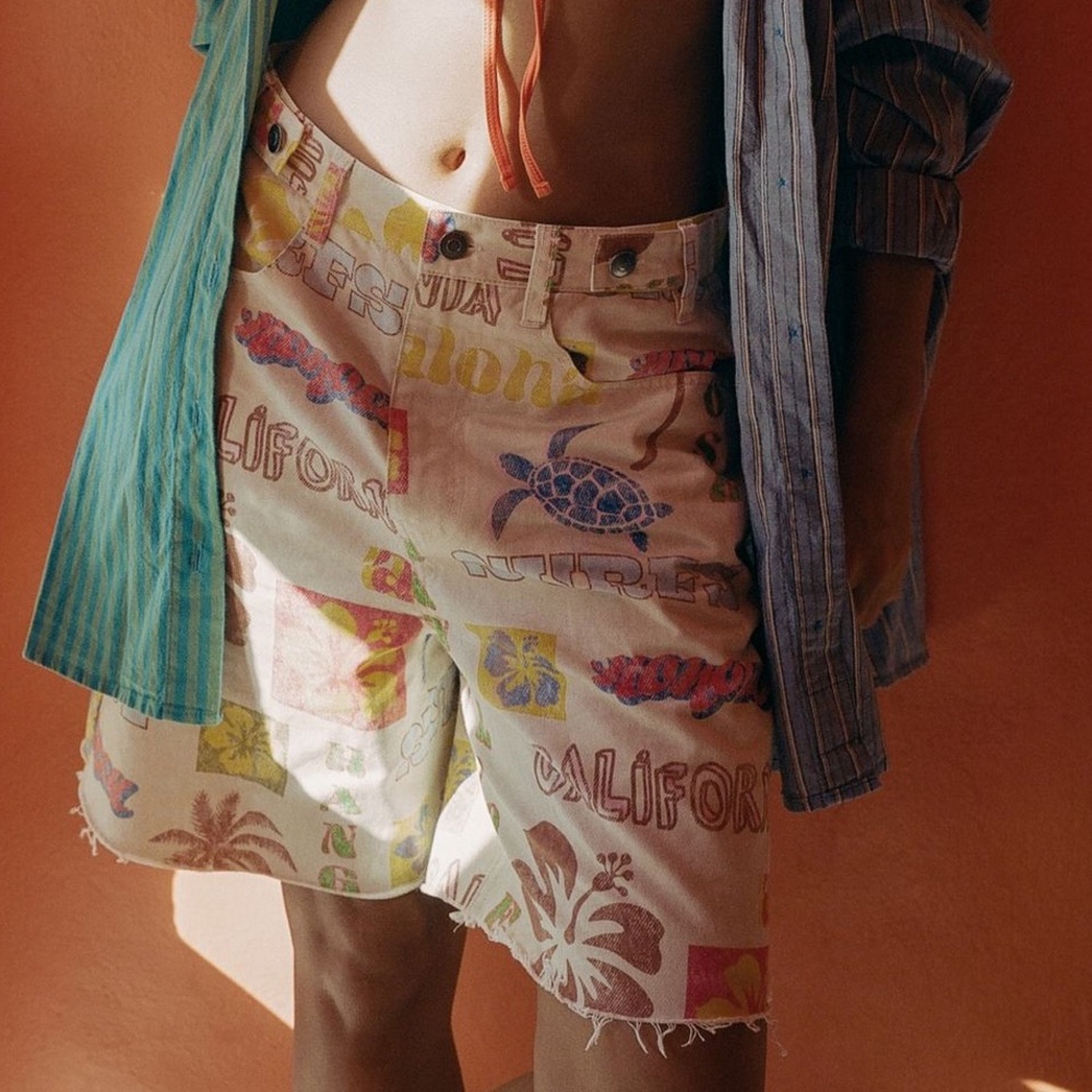 summer print shorts